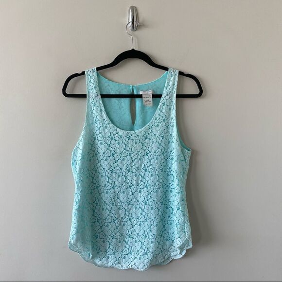 ARITIZA-TALULA Betty Lace Teal Tank Top - Picture 1 of 12